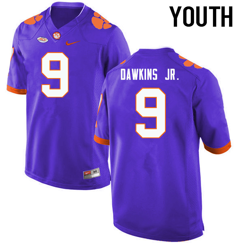 Youth Clemson Tigers #9 Brian Dawkins Jr. College Football Jerseys-Purple - Click Image to Close
